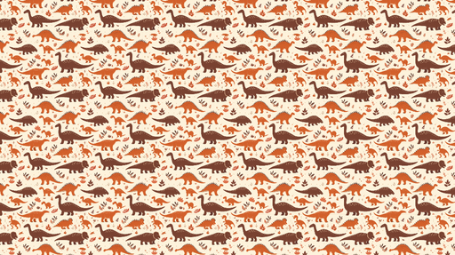 Papier peint dinosaures Motifs ludiques de dinosaures colorés sur fond clair