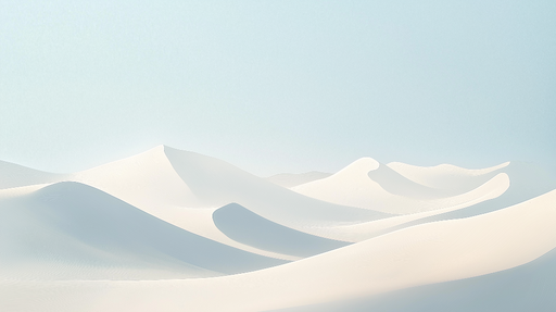 Papier peint dunes de sable Paysage minimaliste de dunes blanches sous un ciel clair