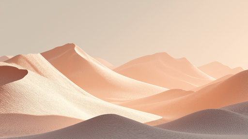 Papier peint dunes de sable Un paysage doux aux nuances de beige et rose