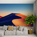 Papier peint panoramique dunes de sable au coucher de soleil pour salon moderne