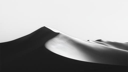 Papier peint dunes Dunes stylisées en noir et blanc