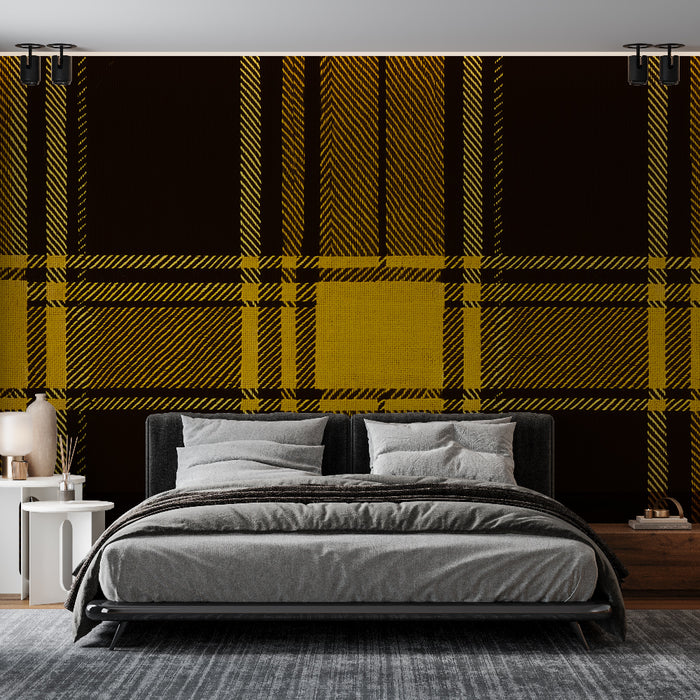 Papier peint écossais | Tartan abeille