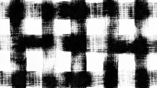 Papier peint écossais Tartan simple noir et blanc