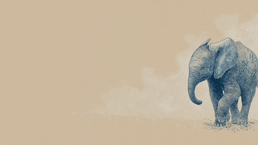 Papier peint éléphant Élégant éléphant illustré sur fond pastel