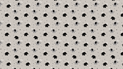 Papier peint éléphant Un adorable motif d'éléphants sur fond neutre
