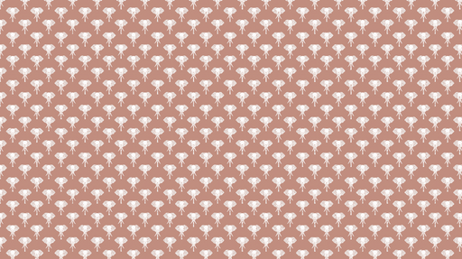 Papier peint éléphants Adorable motif d'éléphants en silhouette blanche sur fond rose doux