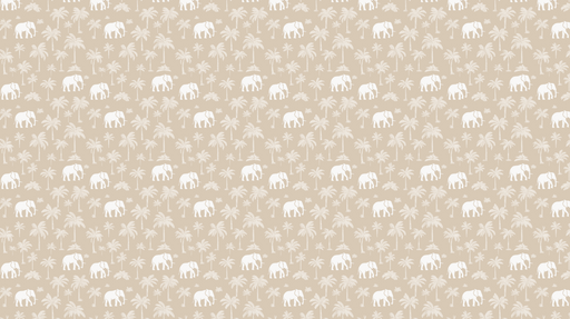 Papier peint éléphants et palmiers Élégant motif d'éléphants sur fond beige