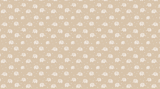 Papier peint éléphants Mignons éléphants sur un fond beige vapeur
