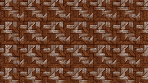 Papier peint en tissage Motif en bois tressé aux teintes brunes