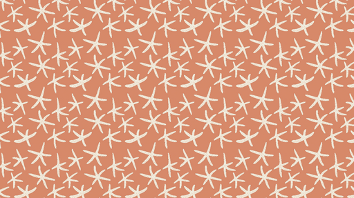 Papier peint étoiles de mer Motifs d'étoiles de mer sur fond terracotta