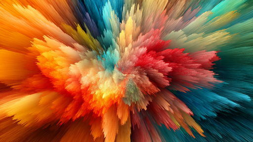 Papier peint explosion de couleurs En mouvement