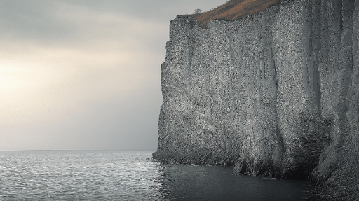 Papier peint falaise marine Une vue apaisante d'une falaise surplombant la mer