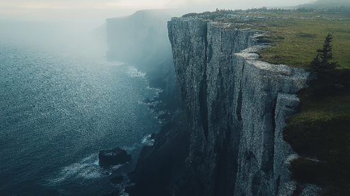 Papier peint falaise marine Vue spectaculaire sur une falaise surplombant l'océan