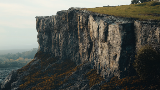 Papier peint falaise Vue majestueuse d'une falaise surplombant la végétation