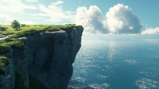 Papier peint falaise Vue spectaculaire d'une falaise surplombant l'océan