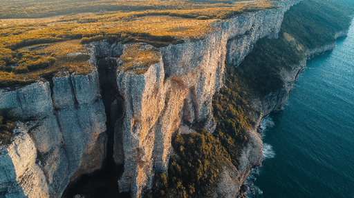 Papier peint falaises paysages majestueux surplombant l'océan
