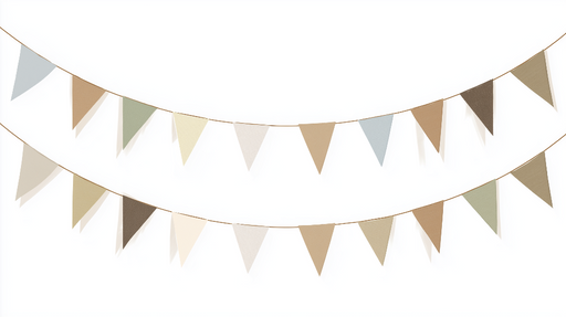 Papier peint fanions Fanions aux teintes douces et naturelles