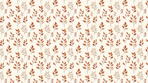 Papier peint feuillage automnal Élégants motifs de feuilles dans des teintes terreuses