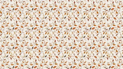Papier peint feuillage automnal Feuilles aux teintes chaudes et douces sur fond clair
