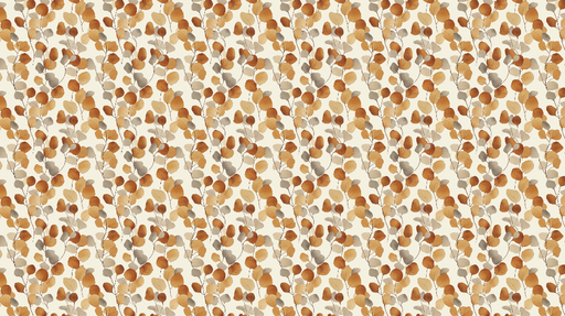 Papier peint feuillage automnal Feuilles dorées et brunes sur fond clair