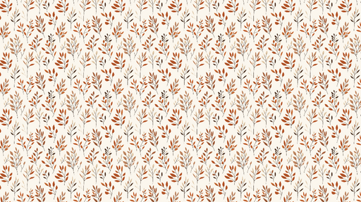 Papier peint feuillage automnal Motif de feuilles aux teintes chaudes sur fond clair