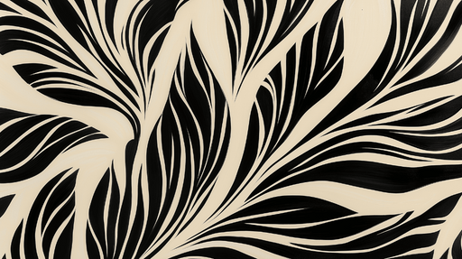 Papier peint feuillage beige et noir Feuille en gros plan