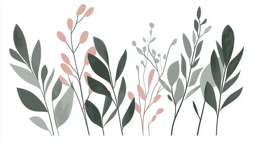 Papier peint feuillage boho Petit jardin d'été
