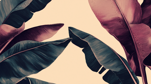 Papier peint feuillage Bordeaux Feuilles aux nuances bordeaux et vertes sur fond clair