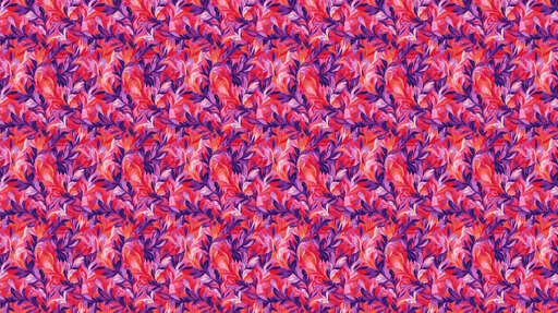 Papier peint feuillage coloré Feuilles aux nuances roses et violettes