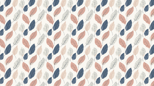 Papier peint feuillage coloré Feuilles aux teintes douces et élégantes