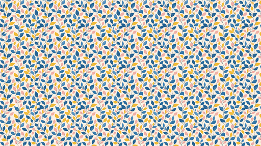 Papier peint feuillage coloré Motif de feuilles multicolores sur fond clair