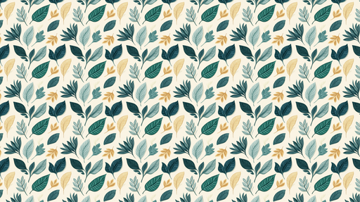 Papier peint feuillage coloré Motif élégant de feuilles vertes, bleues et dorées sur fond clair