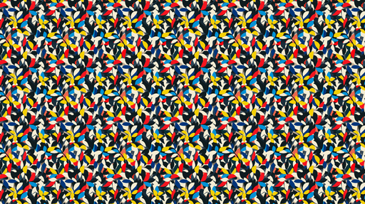 Papier peint feuillage coloré Motifs de feuilles multicolores sur fond clair