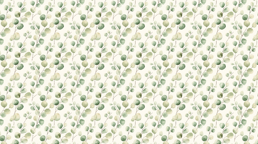 Papier peint feuillage délicat Motif aquarelle de feuilles vertes sur fond clair