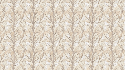 Papier peint feuillage délicat Motif de feuilles beige et blanc sur fond doux