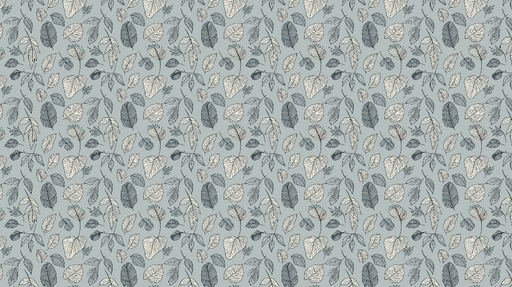 Papier peint feuillage délicat Motifs de feuilles sur fond bleu apaisant