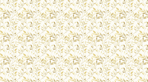 Papier peint feuillage doré Motif délicat de feuilles dorées sur fond clair