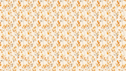 Papier peint feuillage doré Motifs de feuilles aux tons chauds sur fond clair