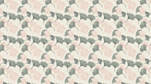 Papier peint feuillage doux Motif de feuilles délicates en rose et vert