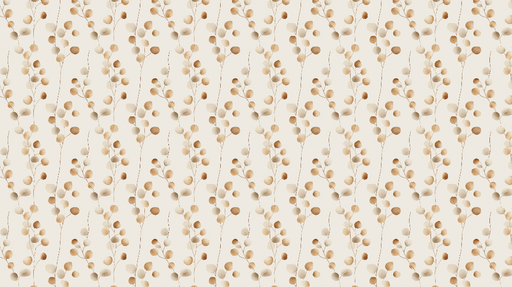 Papier peint feuillage doux Motif élégant de feuilles dans des tons beige et crème