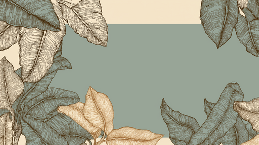 Papier peint feuillage élégant Feuilles détaillées dans des tons apaisants