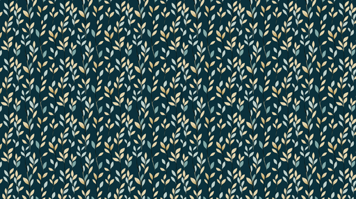 Papier peint feuillage élégant Motif de feuilles sur fond sombre