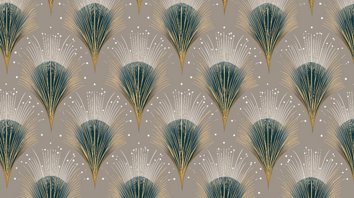 Papier peint feuillage élégant Motifs de palmes stylisées sur fond gris