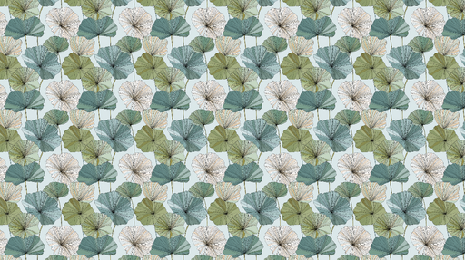 Papier peint feuillage éthéré Feuilles délicates aux teintes vertes et aqua sur fond doux