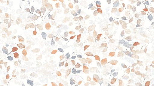 Papier peint feuillage Feuilles délicates dans des tons doux