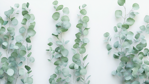 Papier peint feuillage Feuilles éthérées en nuances de vert