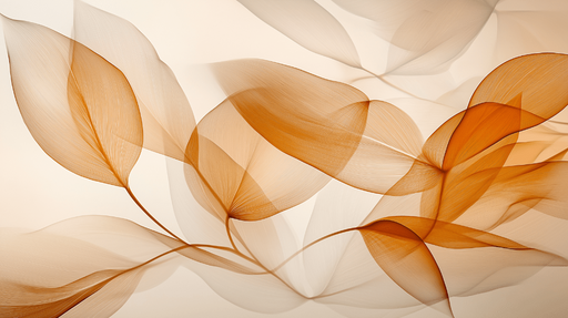 Papier peint feuillage marron Modernisme et transparence