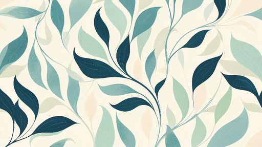 Papier peint feuillage moderne Design élégant de feuilles aux teintes pastel
