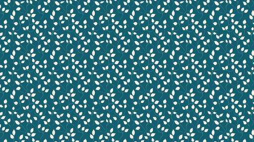 Papier peint feuillage Motif de feuilles blanches sur fond bleu profond