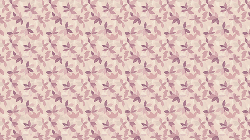 Papier peint feuillage Motif de feuilles pastel aux nuances de rose et violet